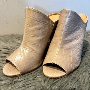 Express Peep-toe booties faux leather